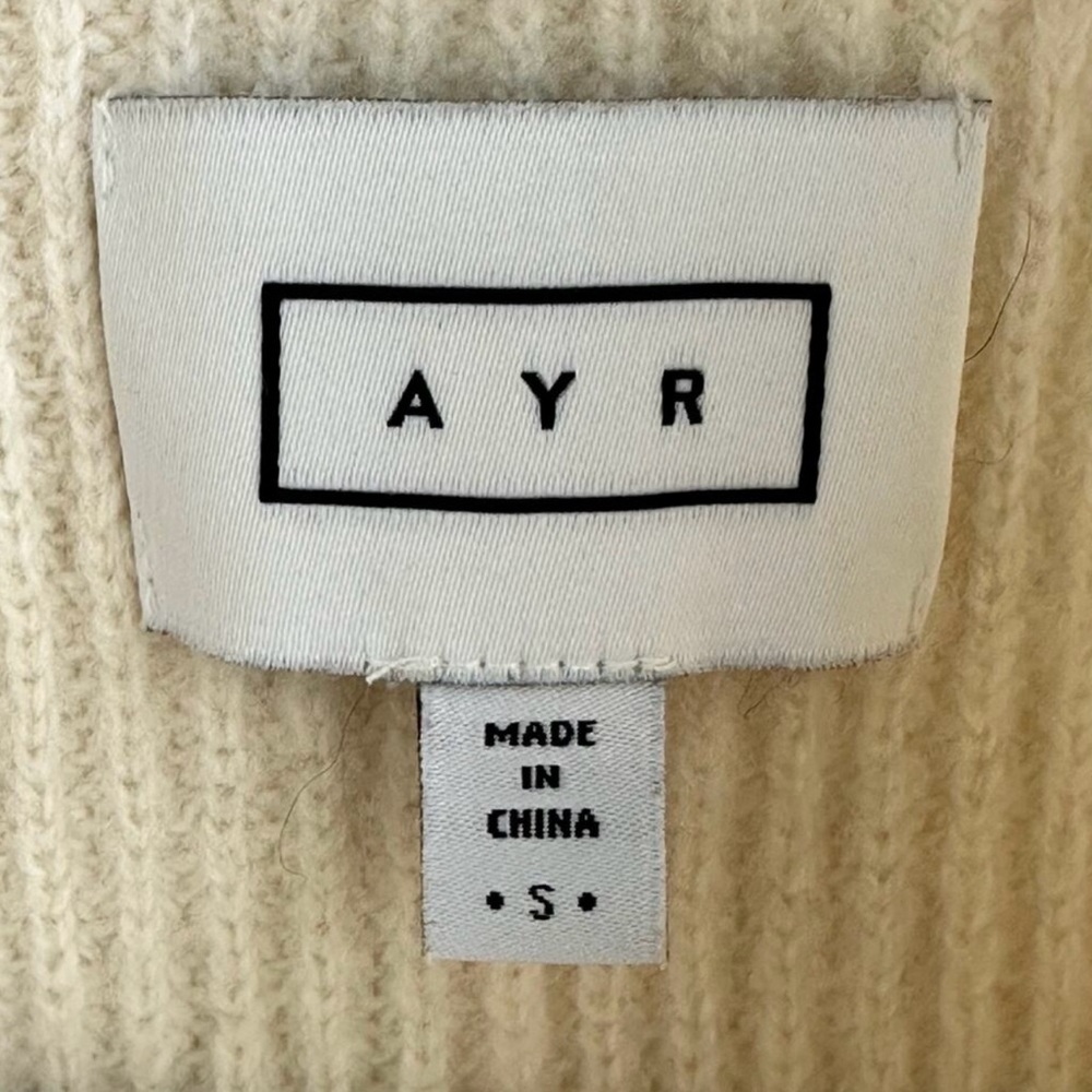 AYR White Ribbed Turtleneck Sweater - Picture 8 of 8